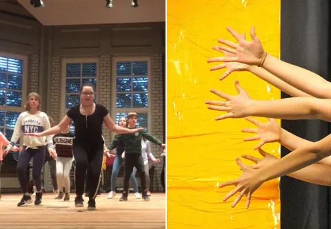 Collage zum Workshop: Kunst tanzt (Rechte: van Beek / Welz-Janssen)