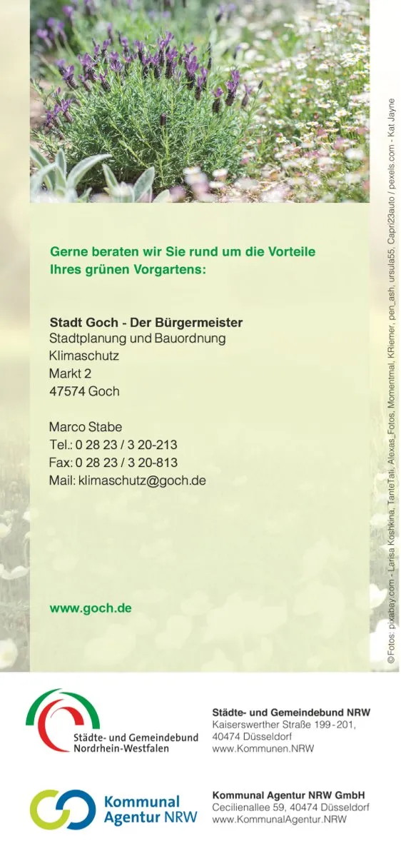 Flyer Grün statt Grau (Rechte: Stadt Goch)