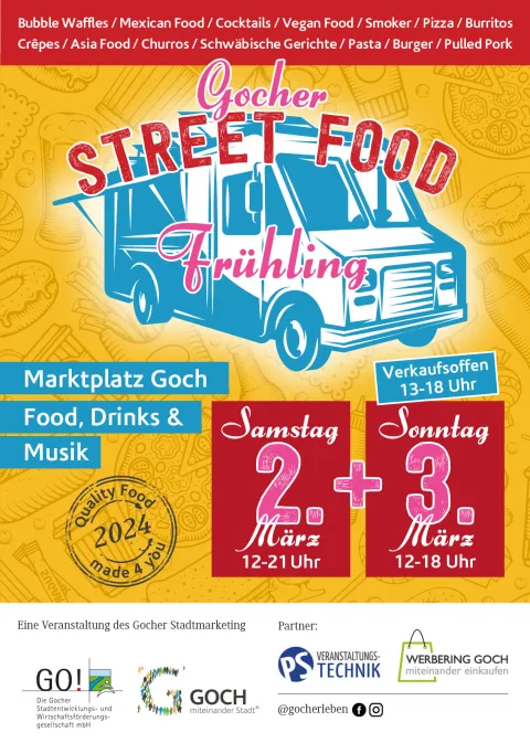 Gocher Street Food Frühling Flyer (Rechte: Stadt Goch)
